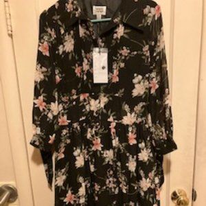 Unique vintage black floral dress
